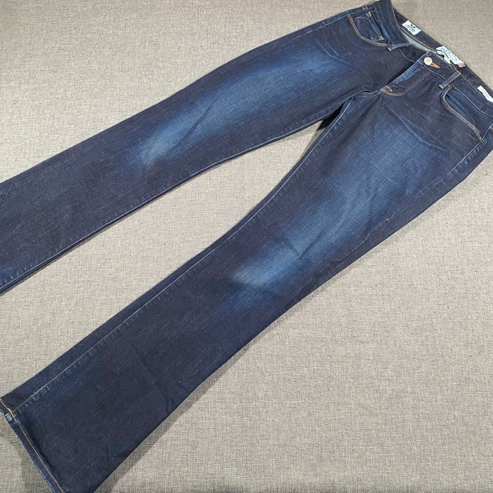 Lucky Brand Lolita Bootcut Women 4/27 Dark Wash White Oak Cone Denim Made in USA